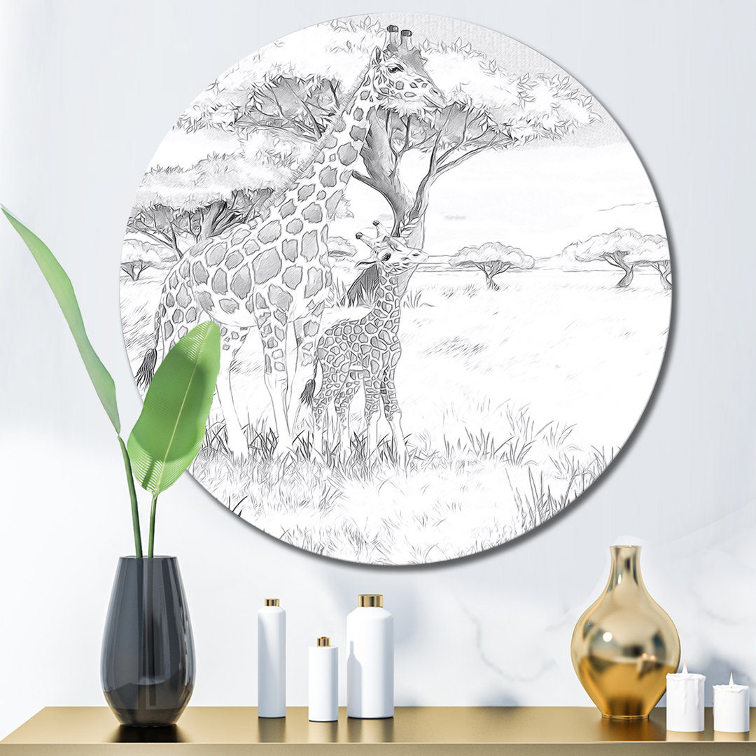 " Giraffes In Safari I " Bungalow Rose