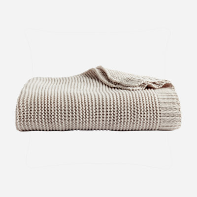 Splendid Synder Soft Knit Throw Blanket, 50x70, Light Gray