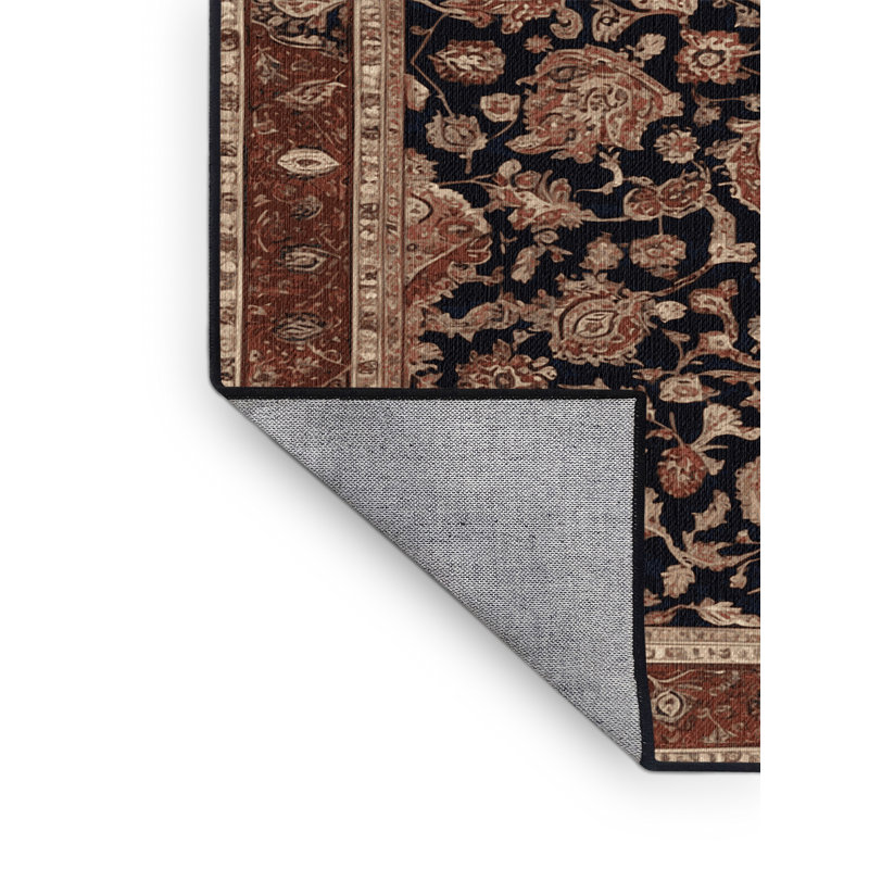 Tapis brun lavable à la machine, Carré 3 pi