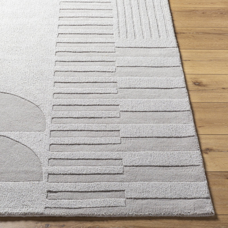 Tapis rectangulaire en laine Katari, Rectangle 5 pi x 7 pi 6 po