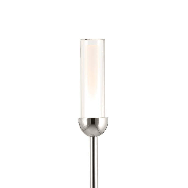  Lustre DEL à 2 niveaux avec verre stratifié, Nickel poli, H 32,25 po x l 50 po x P 50 po, 12