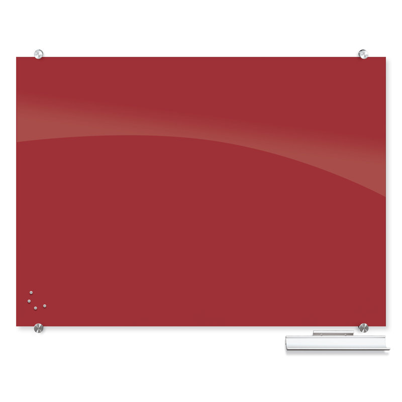 Tableau effaçable mural en verre Visionary, H 35,43 po x L 47,24 po, Jaune