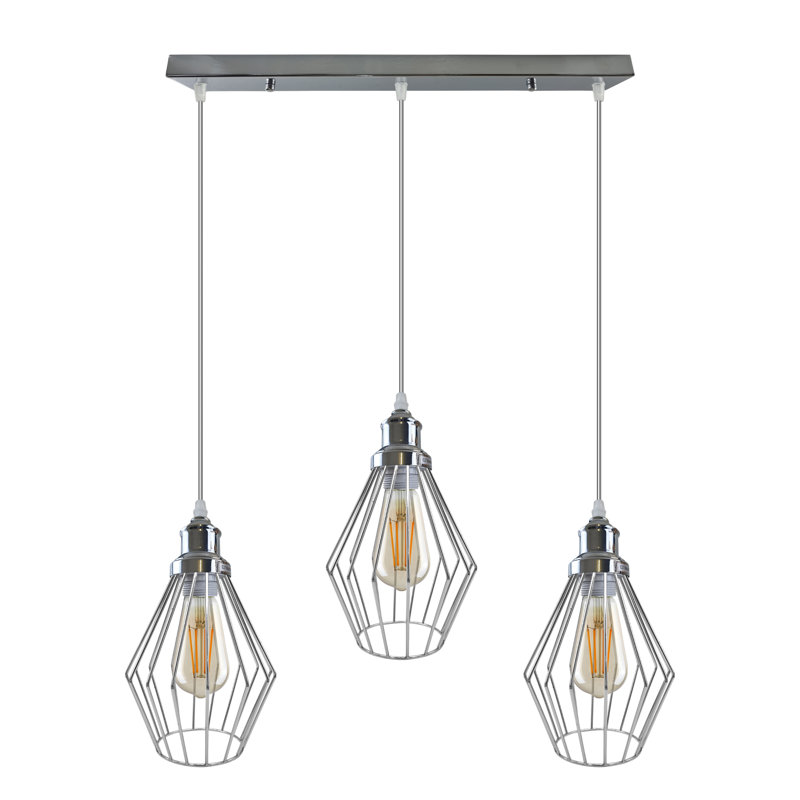Influencer 3 - Light Chrome Kitchen Island Pendant