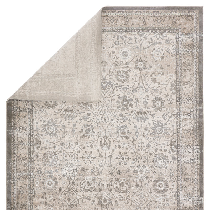 Tapis oriental gris / beige Lynnette, Rectangle 6 pi 7 po x 9 pi 6 po