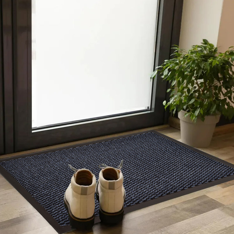 Lisa Non-Slip Indoor Doormat, Blue, 24" W x 32" L
