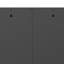 Armoire murale noire et grise en métal avec serrure et tablette réglable pour le garage