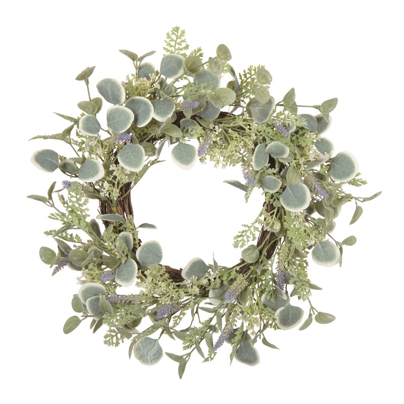 Couronne en plastique eucalyptus 24 po
