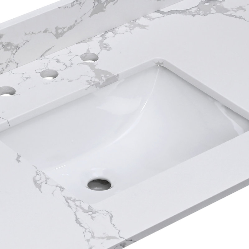 Lavabo de salle de bain en céramique Pure White