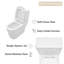 Toilette allongée une pièce à hauteur de plancher Kichae 1,28 GPF (siège inclus)