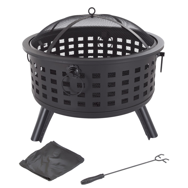 Round Steel Wood Burning Smokeless Outdoor Fireplace