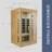 Hemlock Two-Person Far Infrared Roof Embedded Indoor Sauna Room