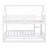 Twin Over Twin House Bunk Bed With Fence And Door-1165679975