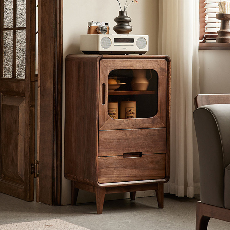 Armoire d'appoint en verre simple à porte simple