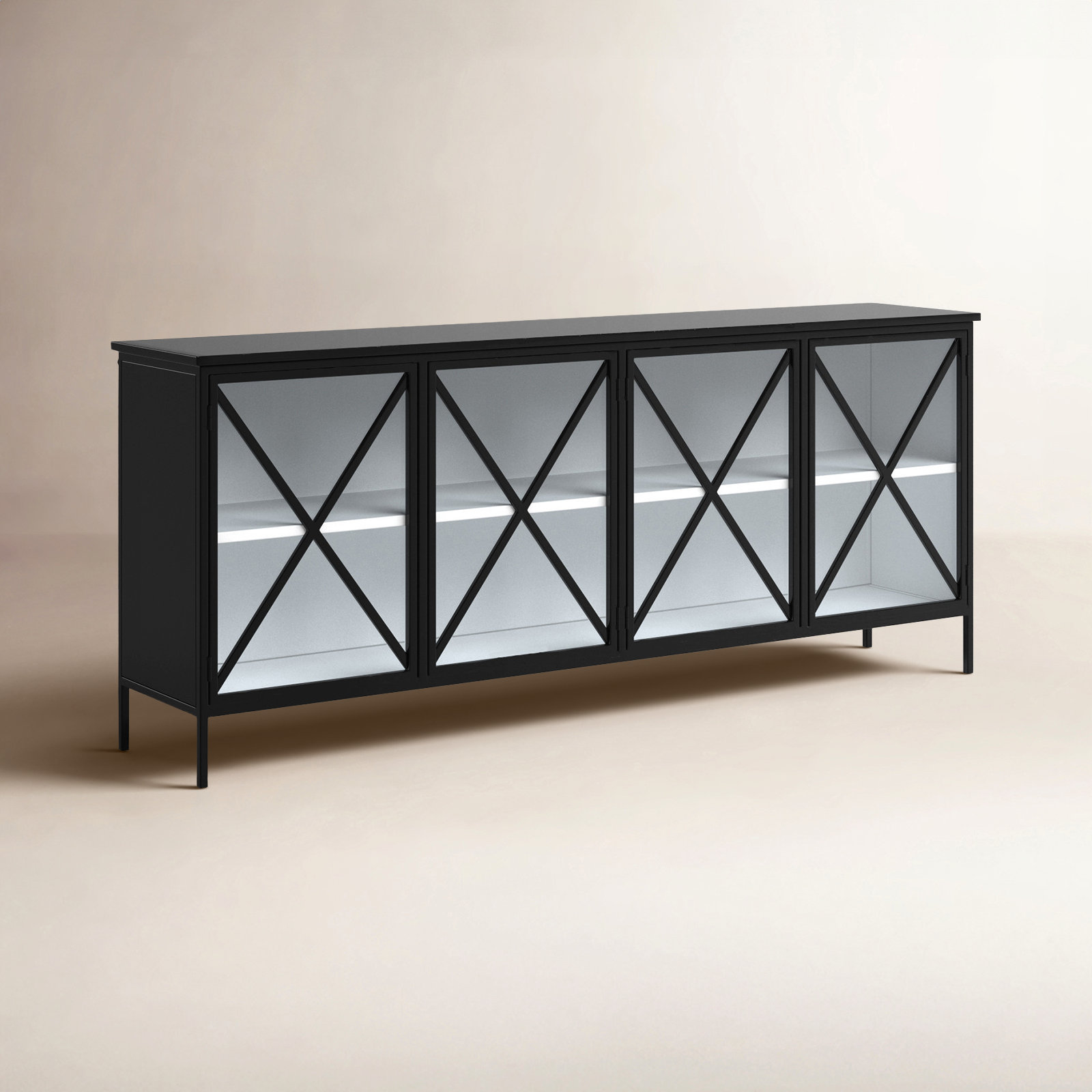Tildon Sideboard, Black/White