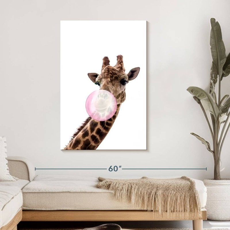 Girafe à bulles, H 45 po x l 30 po x P 1,25 po