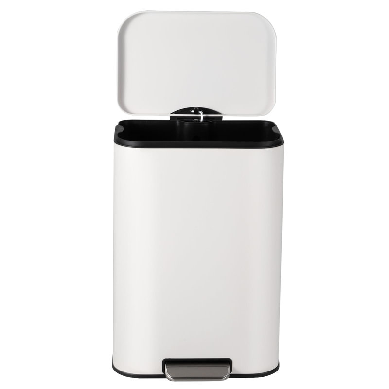 Poubelle en acier inoxydable avec couvercle à fermeture en douceur, poubelle de 3,2 / 5,3 / 8 / 13,2 gallons pour la cuisine à domicile