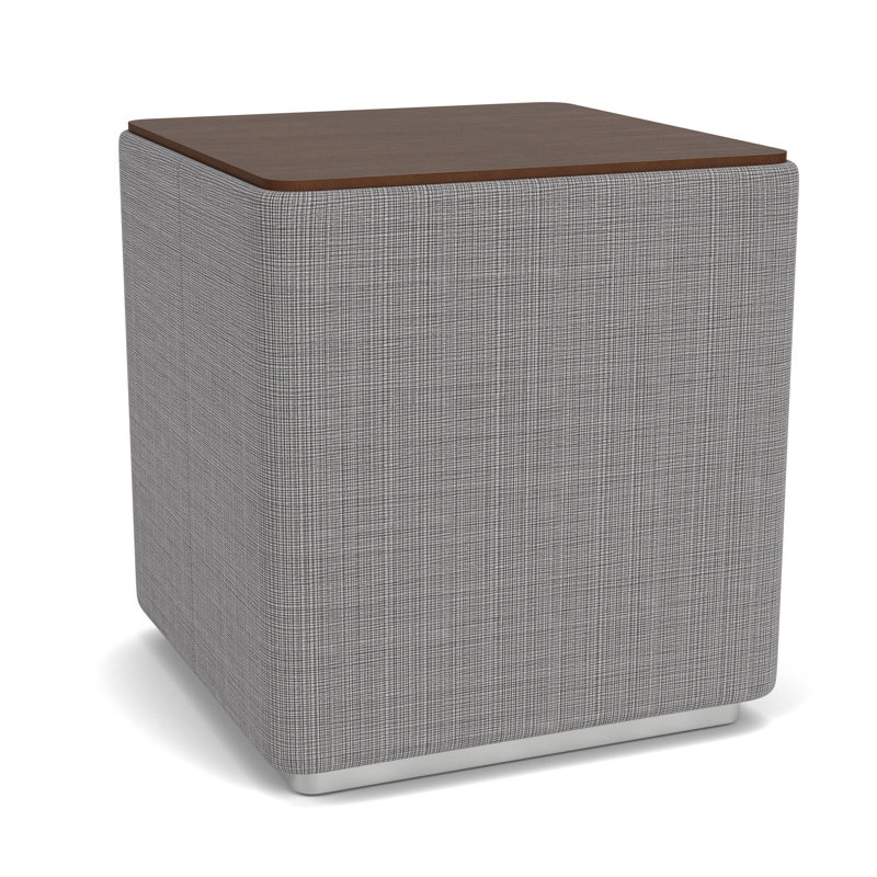 Table de bout avec plateau en stratifié Darsey, Argent; gris chambray, Noyer Riftwood, 16"