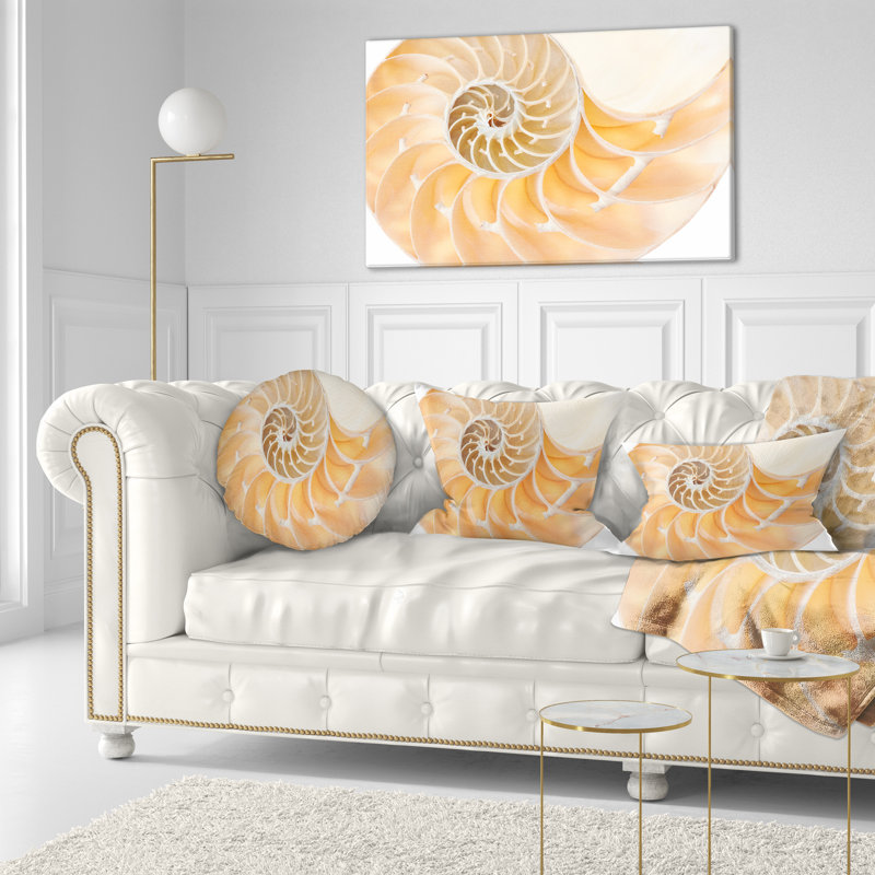 Coussin Nautilus brun clair - imprimé abstrait