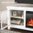 TV Stand for TVs up to 47" With Electric Fireplace , Remote Control & Adjustable Led Flame
