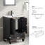 Meuble-lavabo simple avec comptoir d'évier 24 po. LP039-402735066
