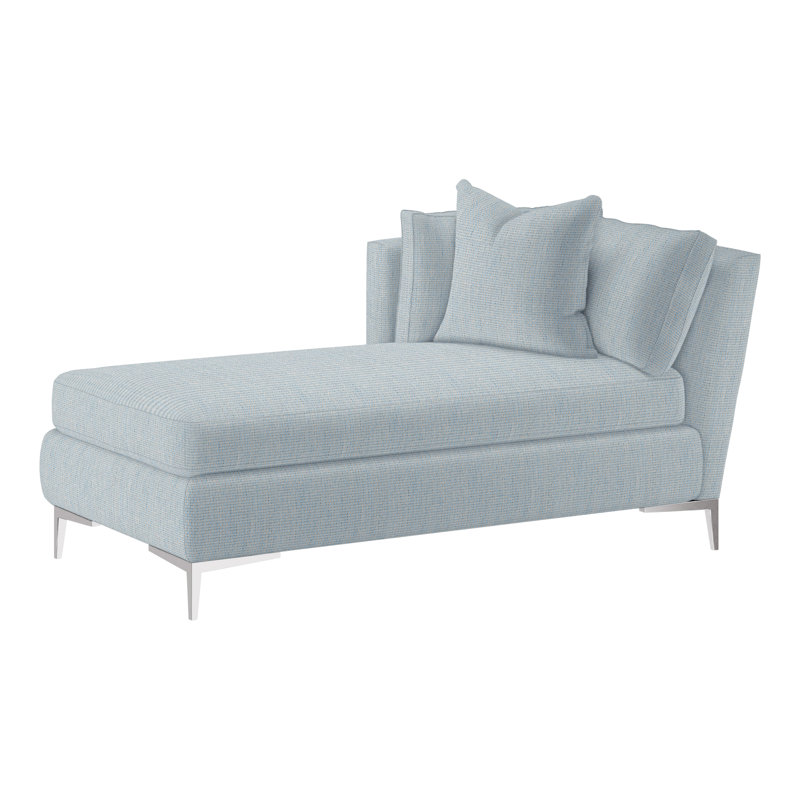Aiden Chaise Lounge, Polished Stainless, Left Hand Facing, Perigold Improve Stucco