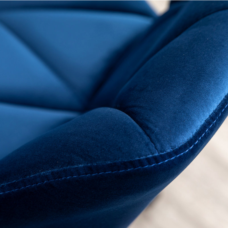 Blue Diamond Tufted Adjustable Swivel Office Chair, Blue