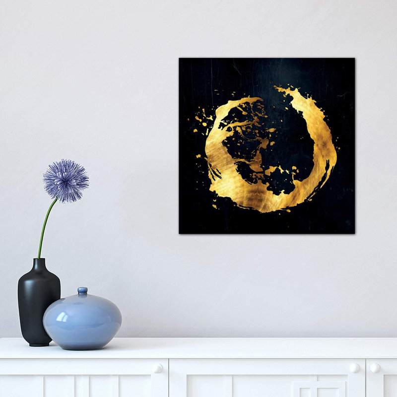 «Digital Enso I» par Daphne Horev - impression, H 37 po x l 37 po x P 1,5 po, Toile tendue
