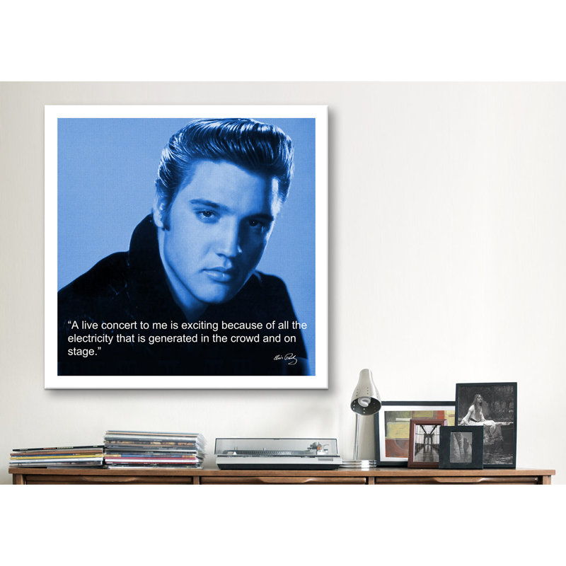 Elvis Presley Quote, reproduction de photo sur toile, H 26 po x l 26 po x P 1,5 po