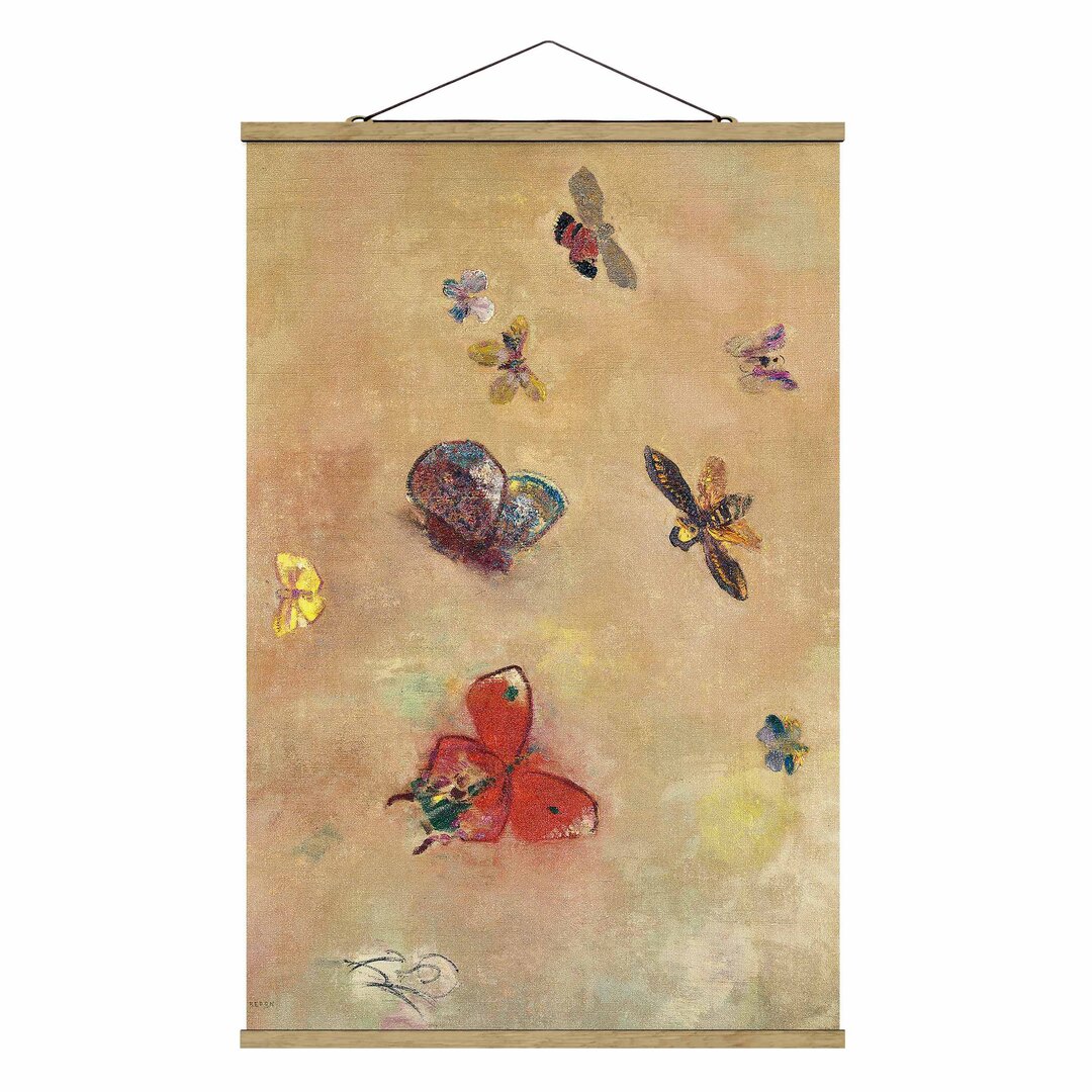 Stoffbild Colorful Butterflies von Odilon Redon