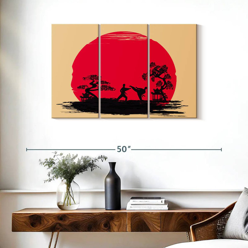 Karate Sunset, 24" H x 38" W