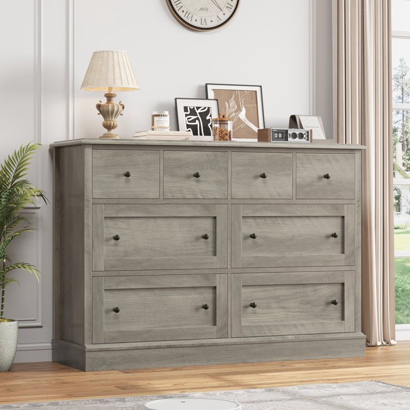 8 - Drawer Dresser, Gray