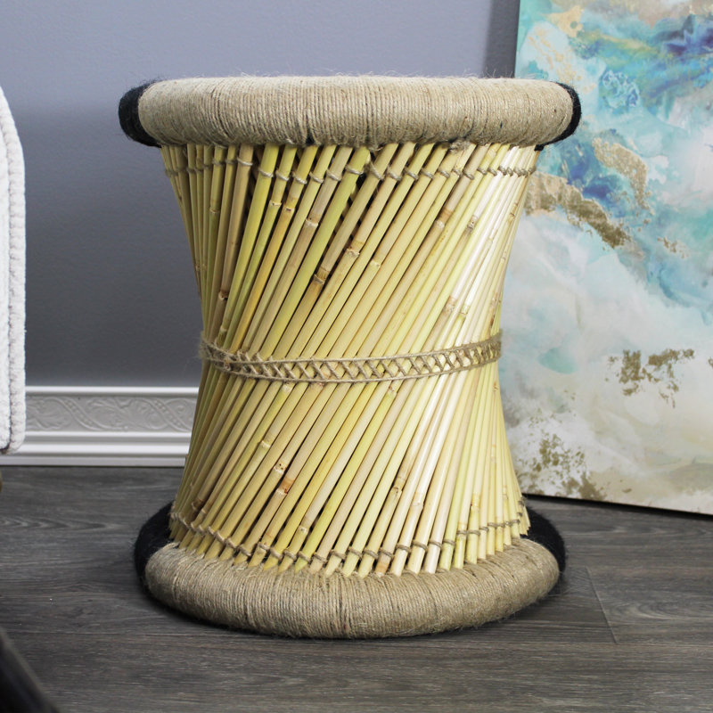 Tabouret d'appoint Barkhamsted, Noir / Beige