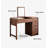 Solid Wood Clamshell Multi-Functional Storage Cabinet Integrated Makeup Table