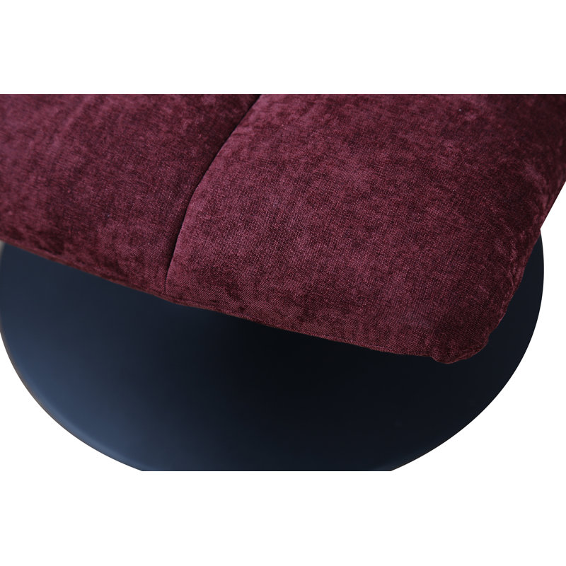Birt Upholstered Swivel Accent Chair, Berry Red