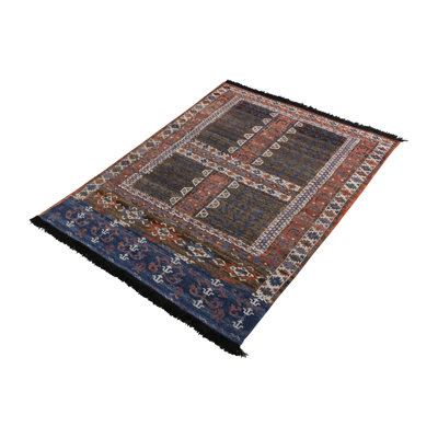 Rug & Kilim’S Tribal Rug In Red And Brown All Over Geometric Pattern