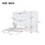 Grand lit escamotable mural avec placard, blanc