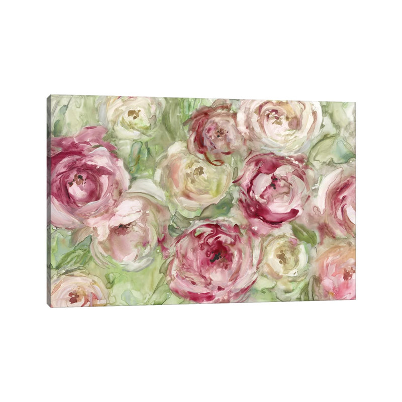 Climbing Roses by Carol Robinson - Wrapped Canvas Painting, 20.32 cm H x 30.48 cm W