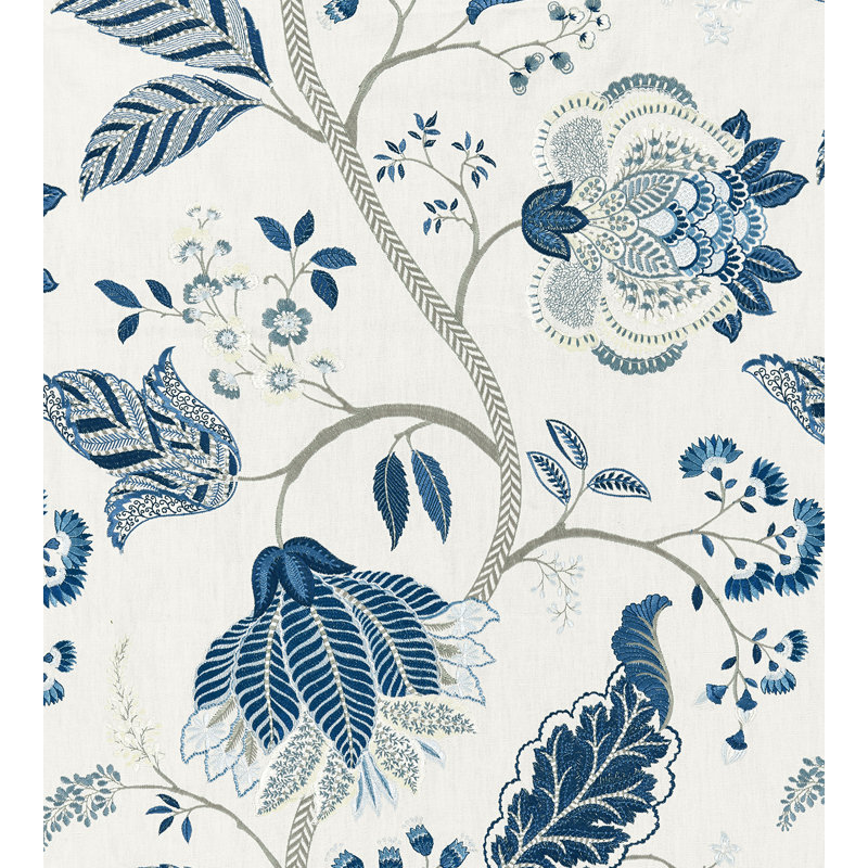 La Boheme Fabric, BLue/Tan