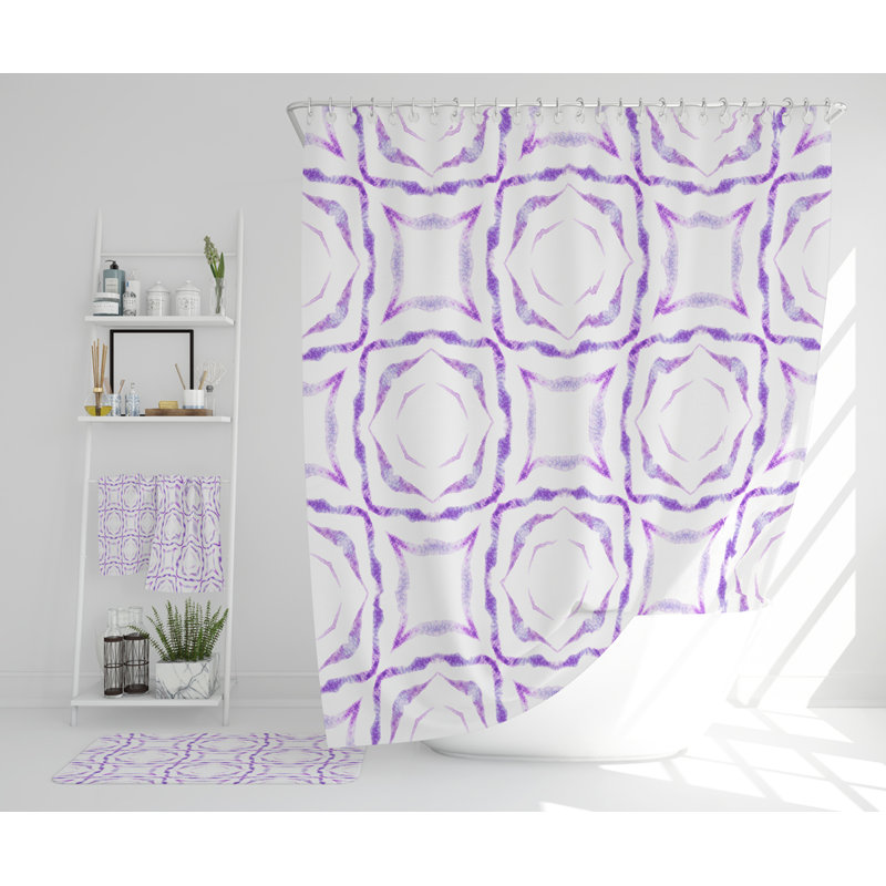 Nektarios Polyester Shower Curtain Set