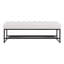 Banc rembourré polyvalent en sherpa avec tablette en métal, idéal pour la chambre à coucher, le salon et le vestibule