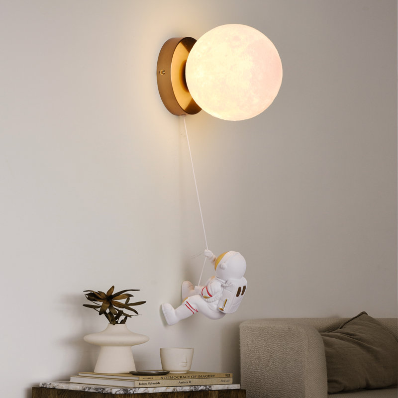 Applique murale Stafford Modern Cute Moon & Astronaut