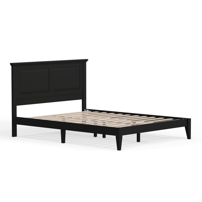 Markovich Solid Wood Platform Bed, Queen, Black