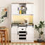 Farmhouse Bar Cabinet With Sliding Barn Door, Large Kitchen Buffetrustic Coffee Bar Sideboard Table