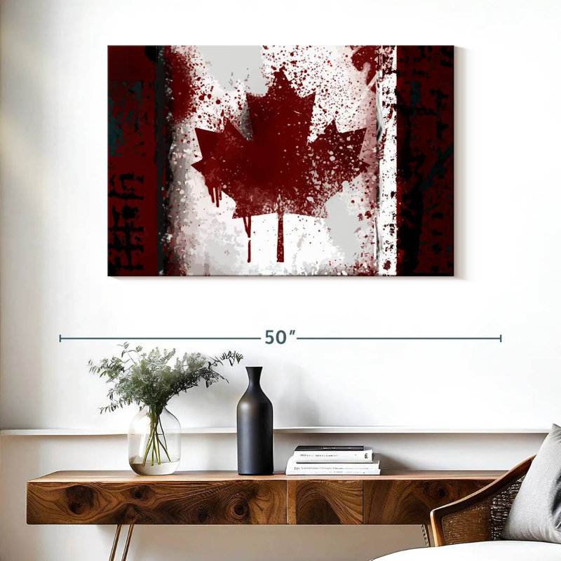 Borges Rustic Canada Flag, 26" H x 39" W