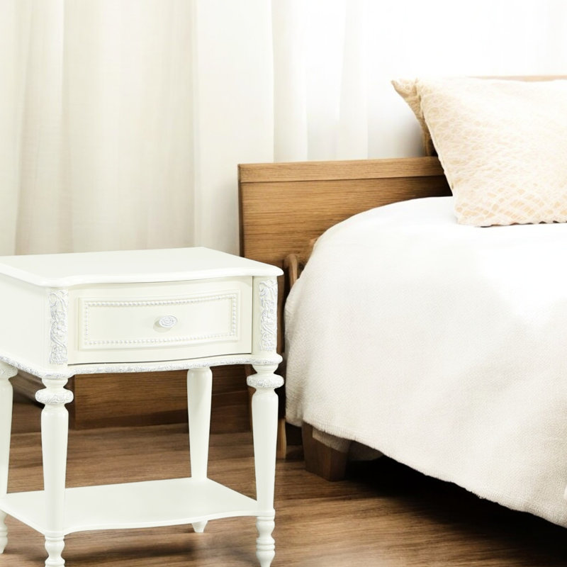Design transitionnel - Table de chevet colorée, 1 tiroir de rangement, miroir à bord biseauté incliné, miroir ovale avec base, poids de 40 lb, 23 po de largeur, 16 po de profondeur, 26 po de hauteur, capacité de la base inclinée