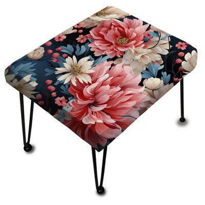 Motif floral romantique Trance - repose-pieds rectangulaire floral