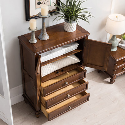 American-Style All-Solid Ash Retro Accent Chests
