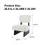 Ensemble de 2 chaises longues contemporaines avec revêtement en polyester et base en bois robuste-1308020983