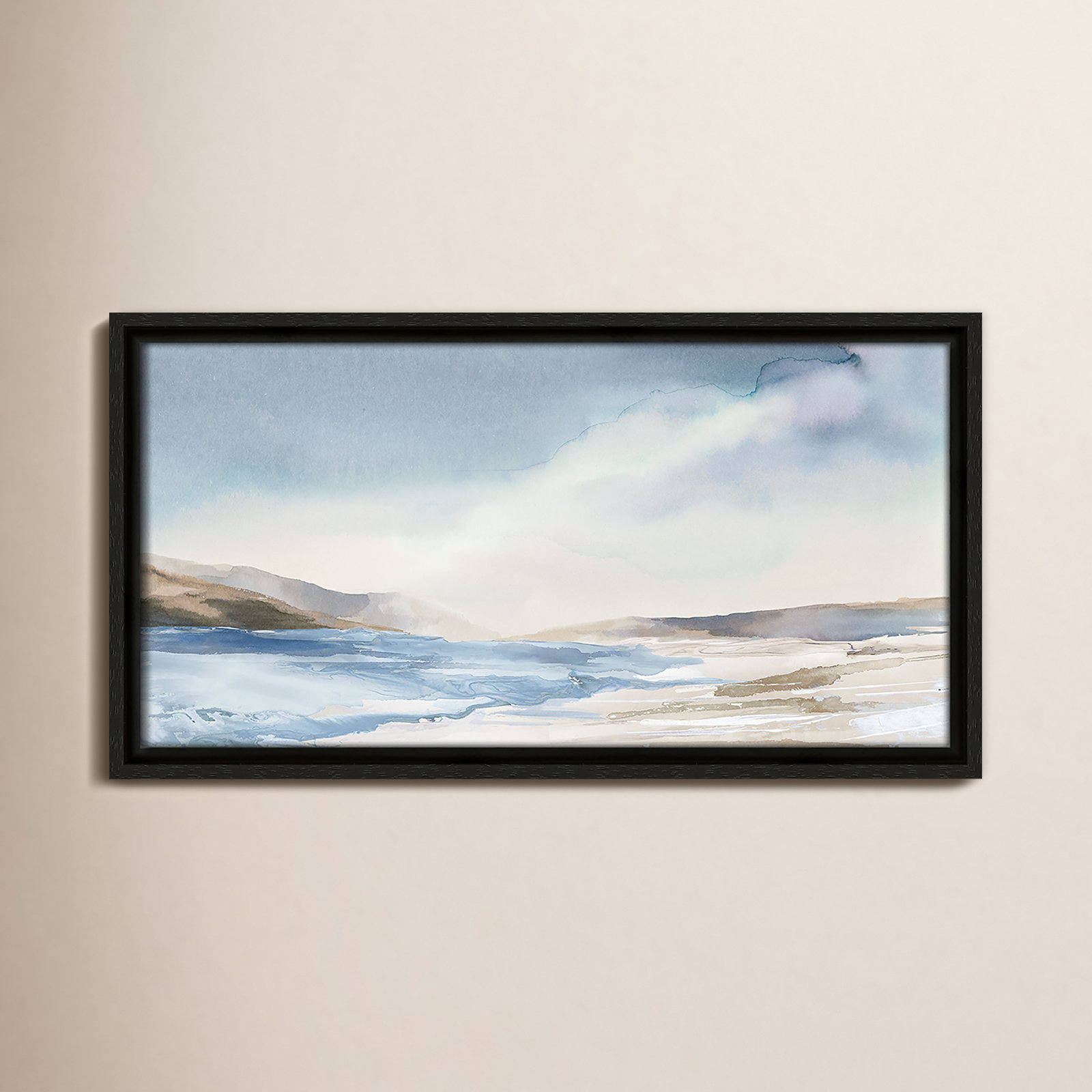 Coralie "Mystic Shores" Print, Espresso, 9.5" H x 17.5" W