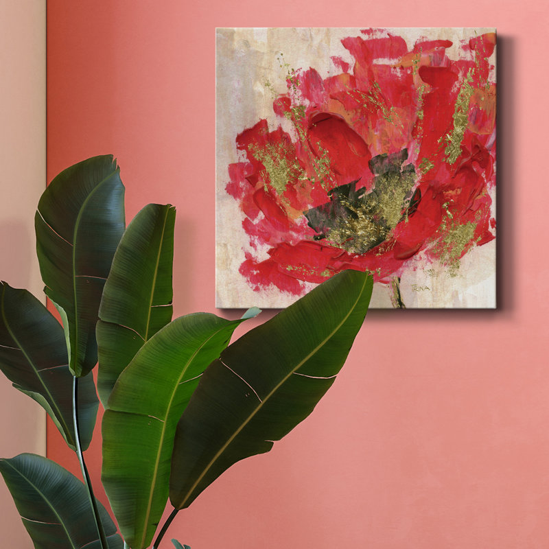 Red Infusion II - reproduction d'art sur toile tendue, H 10 po x l 10 po x P 1,5 po